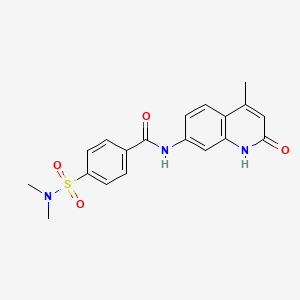 4-(N,N-dimethylsulfamoyl)-N-(4-methyl-2-oxo-1,2-dihydroquinolin-7-yl)benzamide