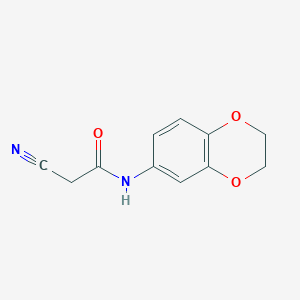 molecular formula C11H10N2O3 B2939514 2-cyano-N-(2,3-dihydro-1,4-benzodioxin-6-yl)acetamide CAS No. 545347-56-6