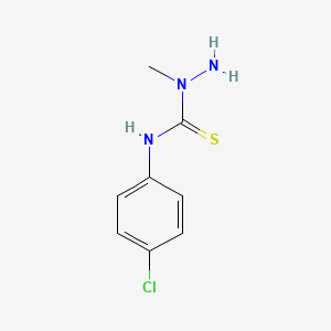 molecular formula C8H10ClN3S B2939516 (Aminomethylamino)((4-chlorophenyl)amino)methane-1-thione CAS No. 70483-64-6