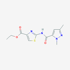 ethyl 2-(1,3-dimethyl-1H-pyrazole-5-carboxamido)thiazole-4-carboxylate