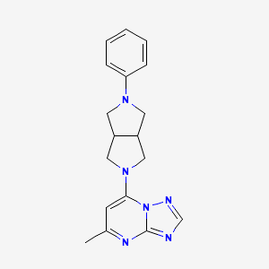 molecular formula C18H20N6 B2939522 2-{5-Methyl-[1,2,4]triazolo[1,5-a]pyrimidin-7-yl}-5-phenyl-octahydropyrrolo[3,4-c]pyrrole CAS No. 2415584-29-9