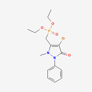 diethyl [(4-bromo-2-methyl-5-oxo-1-phenyl-2,5-dihydro-1H-pyrazol-3-yl)methyl]phosphonate