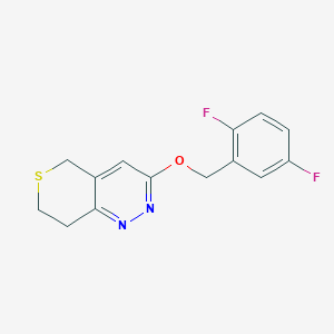 molecular formula C14H12F2N2OS B2939540 3-[(2,5-difluorophenyl)methoxy]-5H,7H,8H-thiopyrano[4,3-c]pyridazine CAS No. 2199904-44-2