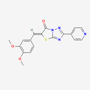 (Z)-5-(3,4-dimethoxybenzylidene)-2-(pyridin-4-yl)thiazolo[3,2-b][1,2,4]triazol-6(5H)-one