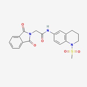 molecular formula C20H19N3O5S B2939552 2-(1,3-dioxoisoindol-2-yl)-N-(1-methylsulfonyl-3,4-dihydro-2H-quinolin-6-yl)acetamide CAS No. 942007-23-0
