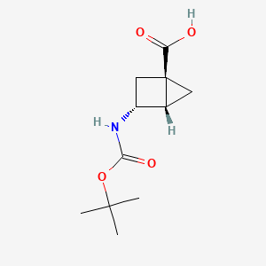 molecular formula C11H17NO4 B2939559 Rel-(1R,3R,4S)-3-((tert-butoxycarbonyl)amino)bicyclo[2.1.0]pentane-1-carboxylic acid CAS No. 2287238-37-1
