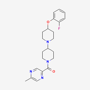 (4-(2-Fluorophenoxy)-[1,4'-bipiperidin]-1'-yl)(5-methylpyrazin-2-yl)methanone