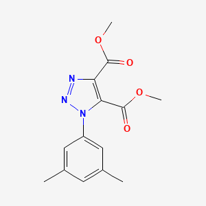 molecular formula C14H15N3O4 B2939572 dimethyl 1-(3,5-dimethylphenyl)-1H-1,2,3-triazole-4,5-dicarboxylate CAS No. 895645-33-7