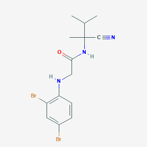 molecular formula C14H17Br2N3O B2939576 N-(1-cyano-1,2-dimethylpropyl)-2-[(2,4-dibromophenyl)amino]acetamide CAS No. 1209760-94-0