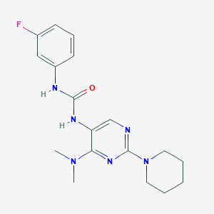 1-(4-(Dimethylamino)-2-(piperidin-1-yl)pyrimidin-5-yl)-3-(3-fluorophenyl)urea