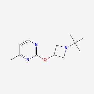 molecular formula C12H19N3O B2939580 2-[(1-Tert-butylazetidin-3-yl)oxy]-4-methylpyrimidine CAS No. 2199604-07-2