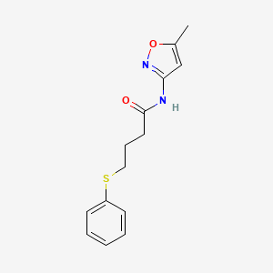 molecular formula C14H16N2O2S B2939583 N-(5-甲基-1,2-恶唑-3-基)-4-(苯硫基)丁酰胺 CAS No. 941966-45-6