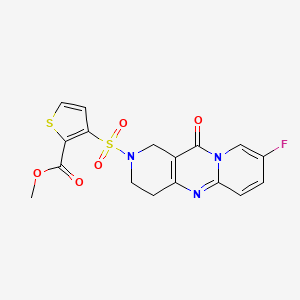 methyl 3-((8-fluoro-11-oxo-3,4-dihydro-1H-dipyrido[1,2-a:4',3'-d]pyrimidin-2(11H)-yl)sulfonyl)thiophene-2-carboxylate