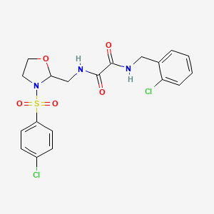 N1-(2-chlorobenzyl)-N2-((3-((4-chlorophenyl)sulfonyl)oxazolidin-2-yl)methyl)oxalamide