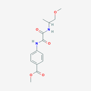 molecular formula C14H18N2O5 B2939595 Methyl 4-(2-((1-methoxypropan-2-yl)amino)-2-oxoacetamido)benzoate CAS No. 920402-50-2