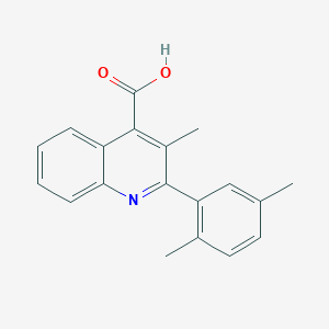 molecular formula C19H17NO2 B2939601 2-(2,5-Dimethylphenyl)-3-methylquinoline-4-carboxylic acid CAS No. 350999-29-0