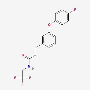 3-[3-(4-fluorophenoxy)phenyl]-N-(2,2,2-trifluoroethyl)propanamide