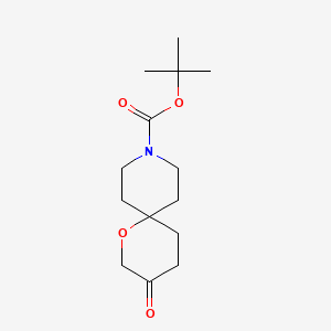 molecular formula C14H23NO4 B2939606 Tert-butyl 3-oxo-1-oxa-9-azaspiro[5.5]undecane-9-carboxylate CAS No. 1346229-46-6