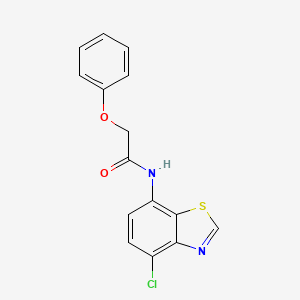 molecular formula C15H11ClN2O2S B2939608 N-(4-chloro-1,3-benzothiazol-7-yl)-2-phenoxyacetamide CAS No. 946384-08-3