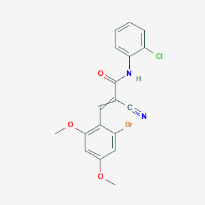 molecular formula C18H14BrClN2O3 B2939614 3-(2-bromo-4,6-dimethoxyphenyl)-N-(2-chlorophenyl)-2-cyanoprop-2-enamide CAS No. 1394799-32-6