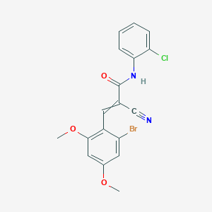 molecular formula C18H14BrClN2O3 B2939614 3-(2-溴-4,6-二甲氧基苯基)-N-(2-氯苯基)-2-氰基丙-2-烯酰胺 CAS No. 1394799-32-6