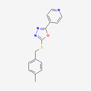 4-{5-[(4-Methylbenzyl)sulfanyl]-1,3,4-oxadiazol-2-yl}pyridine