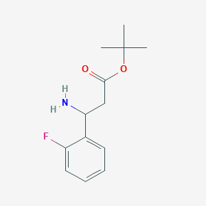 molecular formula C13H18FNO2 B2939633 Tert-butyl 3-amino-3-(2-fluorophenyl)propanoate CAS No. 2248352-15-8