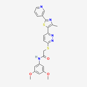 N-(3,5-dimethoxyphenyl)-2-((6-(4-methyl-2-(pyridin-3-yl)thiazol-5-yl)pyridazin-3-yl)thio)acetamide