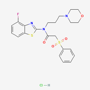 N-(4-fluorobenzo[d]thiazol-2-yl)-N-(3-morpholinopropyl)-2-(phenylsulfonyl)acetamide hydrochloride