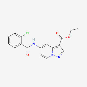 Ethyl 5-(2-chlorobenzamido)pyrazolo[1,5-a]pyridine-3-carboxylate