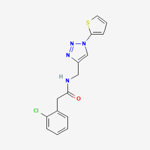 2-(2-chlorophenyl)-N-((1-(thiophen-2-yl)-1H-1,2,3-triazol-4-yl)methyl)acetamide