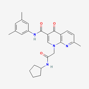 B2939646 1-(2-(cyclopentylamino)-2-oxoethyl)-N-(3,5-dimethylphenyl)-7-methyl-4-oxo-1,4-dihydro-1,8-naphthyridine-3-carboxamide CAS No. 1251594-57-6
