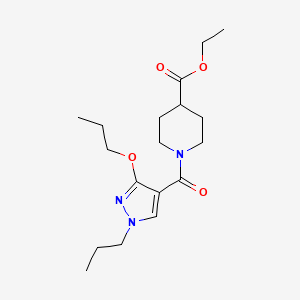 ethyl 1-(3-propoxy-1-propyl-1H-pyrazole-4-carbonyl)piperidine-4-carboxylate