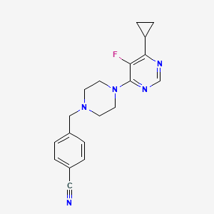 4-[[4-(6-Cyclopropyl-5-fluoropyrimidin-4-yl)piperazin-1-yl]methyl]benzonitrile