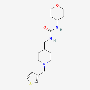 1-(tetrahydro-2H-pyran-4-yl)-3-((1-(thiophen-3-ylmethyl)piperidin-4-yl)methyl)urea