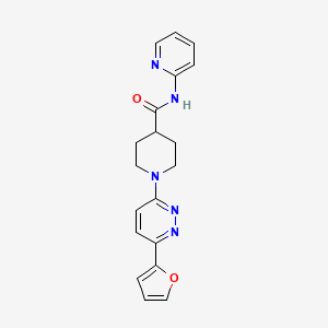 molecular formula C19H19N5O2 B2939664 1-(6-(furan-2-yl)pyridazin-3-yl)-N-(pyridin-2-yl)piperidine-4-carboxamide CAS No. 1105219-68-8