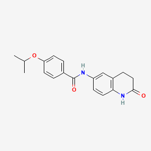 molecular formula C19H20N2O3 B2939671 4-异丙氧基-N-(2-氧代-1,2,3,4-四氢喹啉-6-基)苯甲酰胺 CAS No. 921999-83-9