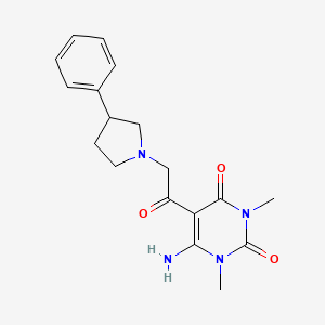 6-amino-1,3-dimethyl-5-[2-(3-phenyl-1-pyrrolidinyl)acetyl]-2,4(1H,3H)-pyrimidinedione