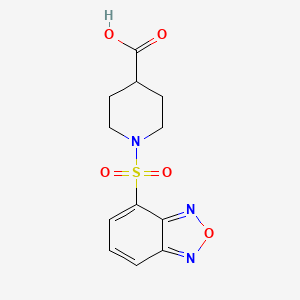 molecular formula C12H13N3O5S B2939680 1-(2,1,3-Benzoxadiazol-4-ylsulfonyl)piperidine-4-carboxylic acid CAS No. 697257-14-0