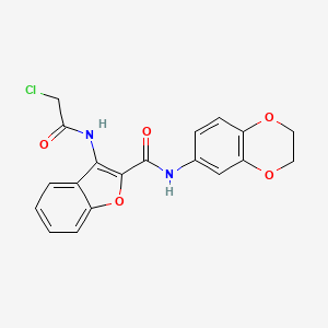 3-(2-chloroacetamido)-N-(2,3-dihydrobenzo[b][1,4]dioxin-6-yl)benzofuran-2-carboxamide