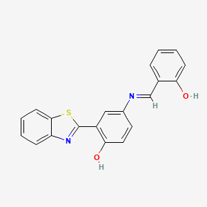 (E)-2-(benzo[d]thiazol-2-yl)-4-((2-hydroxybenzylidene)amino)phenol