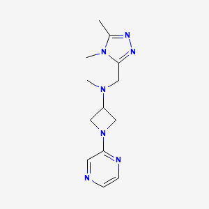 N-[(4,5-Dimethyl-1,2,4-triazol-3-yl)methyl]-N-methyl-1-pyrazin-2-ylazetidin-3-amine