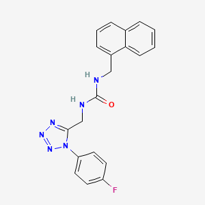 molecular formula C20H17FN6O B2939712 1-((1-(4-fluorophenyl)-1H-tetrazol-5-yl)methyl)-3-(naphthalen-1-ylmethyl)urea CAS No. 897624-19-0