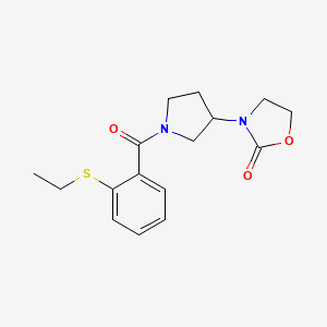 3-{1-[2-(Ethylsulfanyl)benzoyl]pyrrolidin-3-yl}-1,3-oxazolidin-2-one