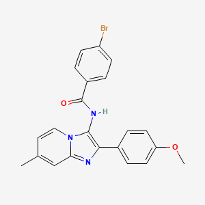 4-bromo-N-[2-(4-methoxyphenyl)-7-methylimidazo[1,2-a]pyridin-3-yl]benzamide