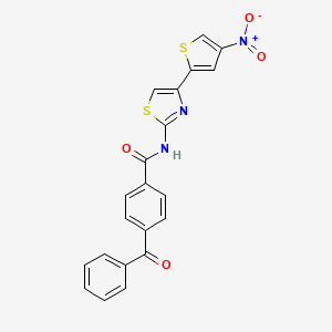 4-benzoyl-N-[4-(4-nitrothiophen-2-yl)-1,3-thiazol-2-yl]benzamide