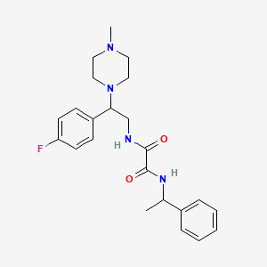 N1-(2-(4-fluorophenyl)-2-(4-methylpiperazin-1-yl)ethyl)-N2-(1-phenylethyl)oxalamide