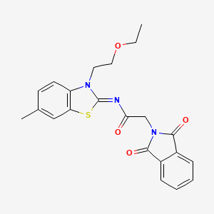 (Z)-2-(1,3-dioxoisoindolin-2-yl)-N-(3-(2-ethoxyethyl)-6-methylbenzo[d]thiazol-2(3H)-ylidene)acetamide