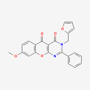 3-(furan-2-ylmethyl)-8-methoxy-2-phenyl-3H-chromeno[2,3-d]pyrimidine-4,5-dione