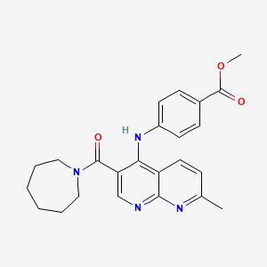 Methyl 4-{[3-(azepan-1-ylcarbonyl)-7-methyl-1,8-naphthyridin-4-yl]amino}benzoate
